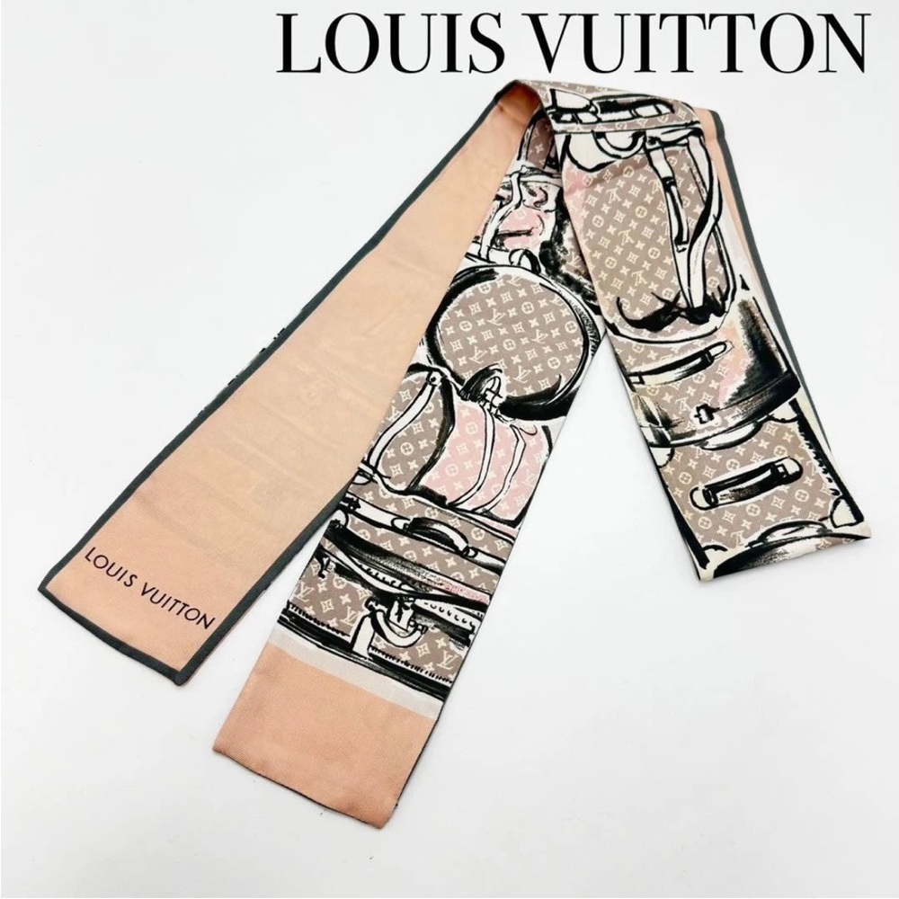 Louis Vuitton Pink Silk Scarf